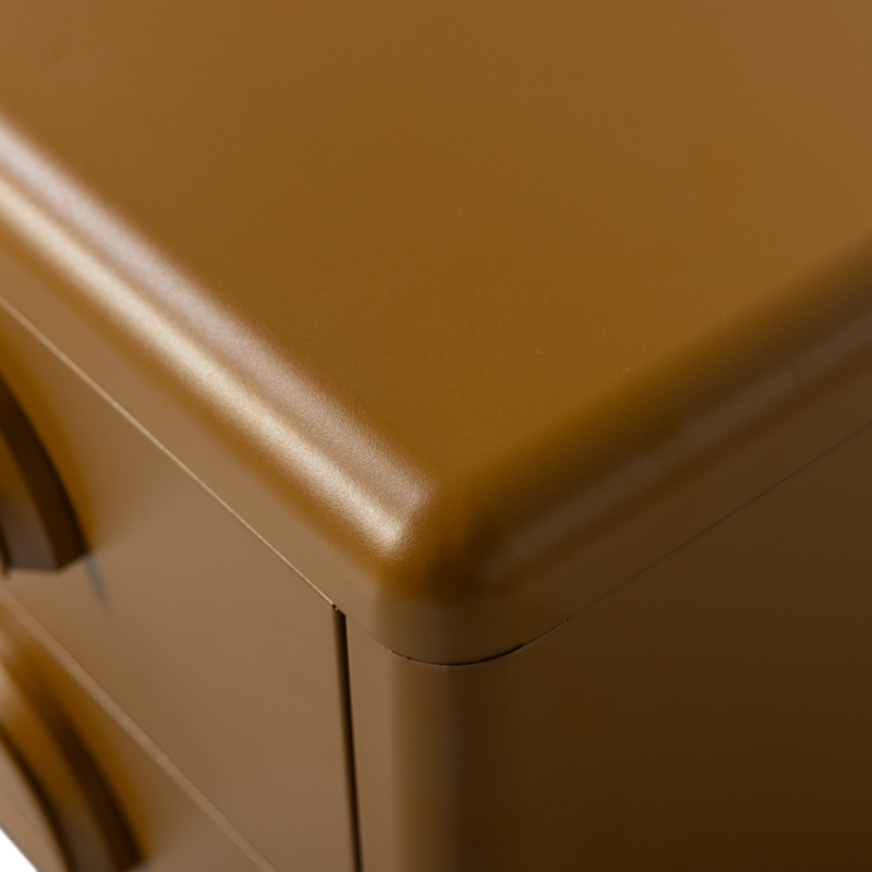 WOOOD-collectie Rune Chest of Drawers/Bedside Table 2 Drawers Metal Honey Yellow