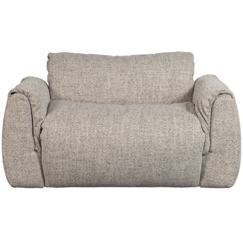 WOOOD-collectie Baggy Loveseat Geweven Stof Naturel Melange