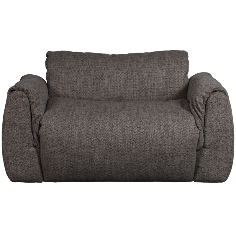 WOOOD-collectie Baggy Loveseat Geweven Stof Warmgrijs Melange
