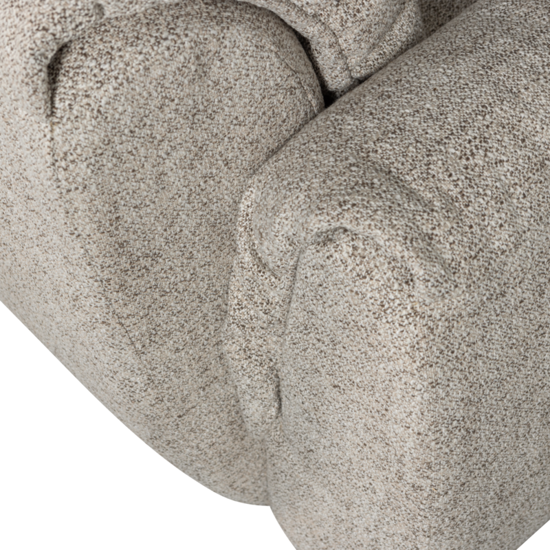 WOOOD-collectie Baggy Loveseat Geweven Stof Naturel Melange