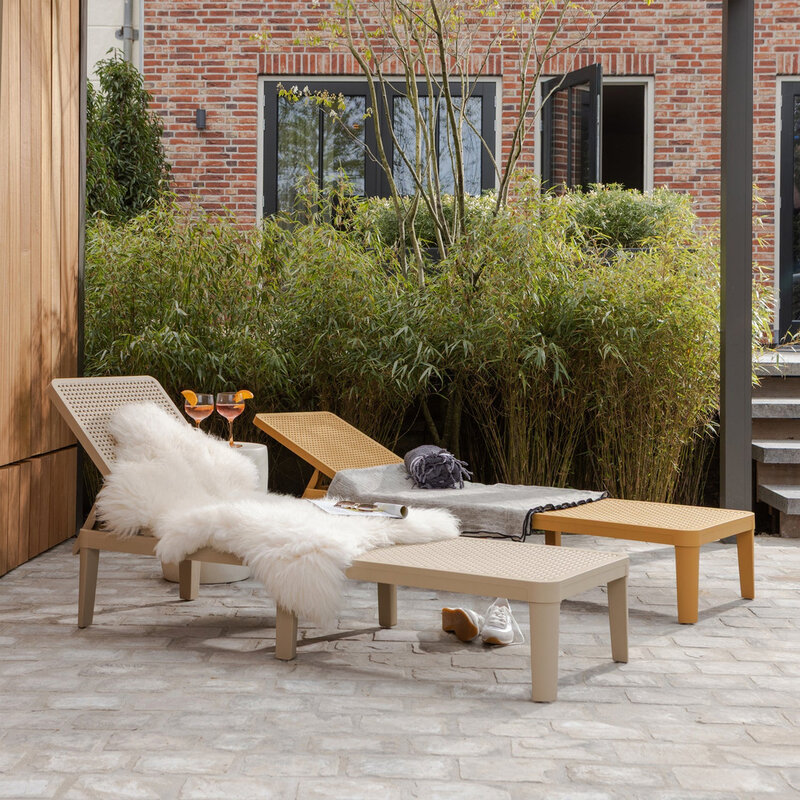 WOOOD-collectie Jinte Lounger Garden Plastic Yellow
