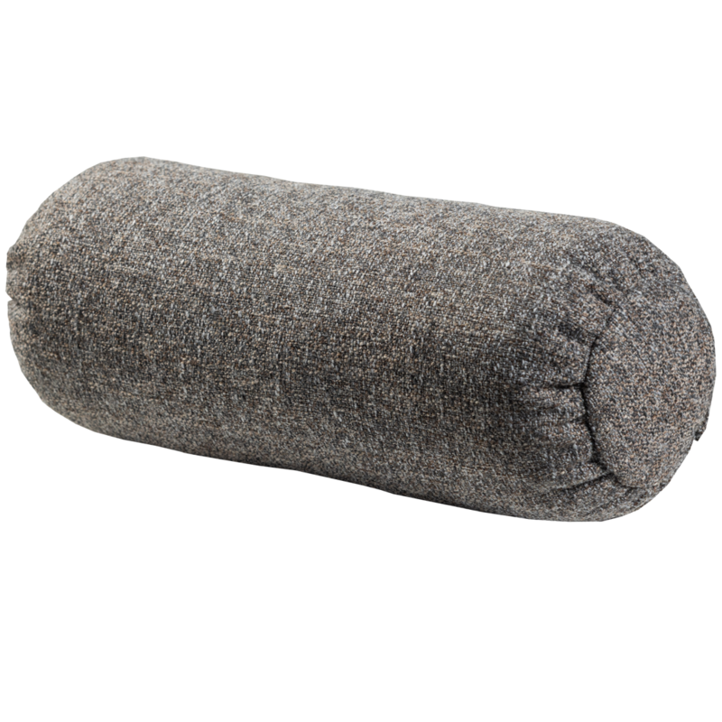 WOOOD-collectie Baggy Rolkussen 50X dia 23Cm Geweven Stof Warmgrijs Melange