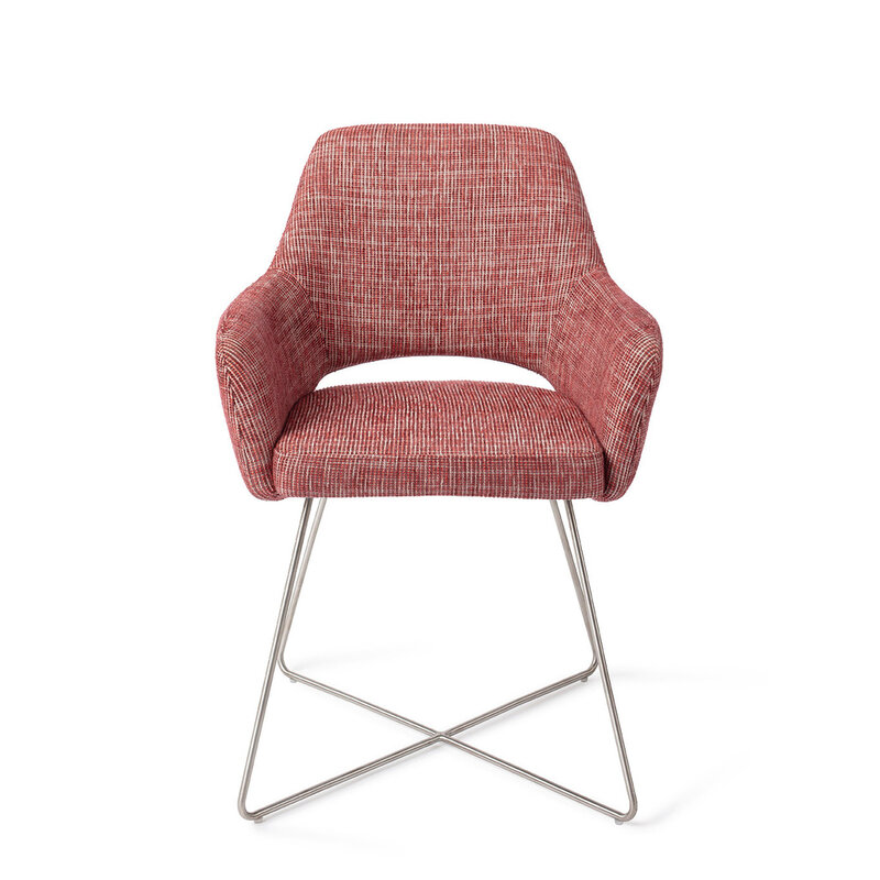 Jesper Home Yanai Berry Bars Eetkamerstoel - Cross Steel