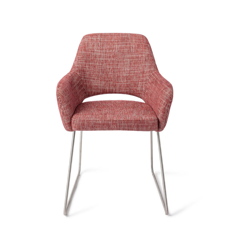 Jesper Home Yanai Berry Bars Eetkamerstoel - Slide Steel