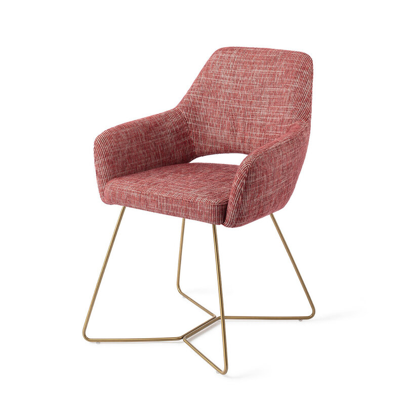 Jesper Home Yanai Berry Bars Eetkamerstoel - Beehive Gold