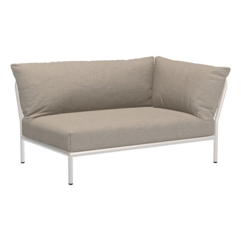 Houe-collectie LEVEL 2 hoek rechts Ash met metalen frame in Muted white