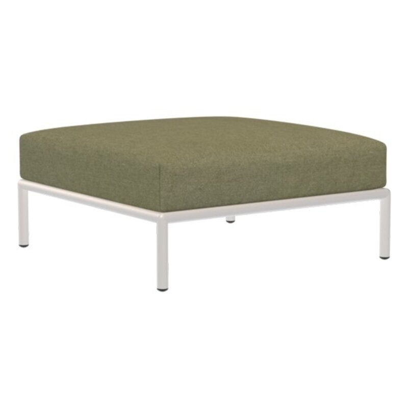 Houe-collectie LEVEL 2 Ottoman Leaf met Muted white metalen frame