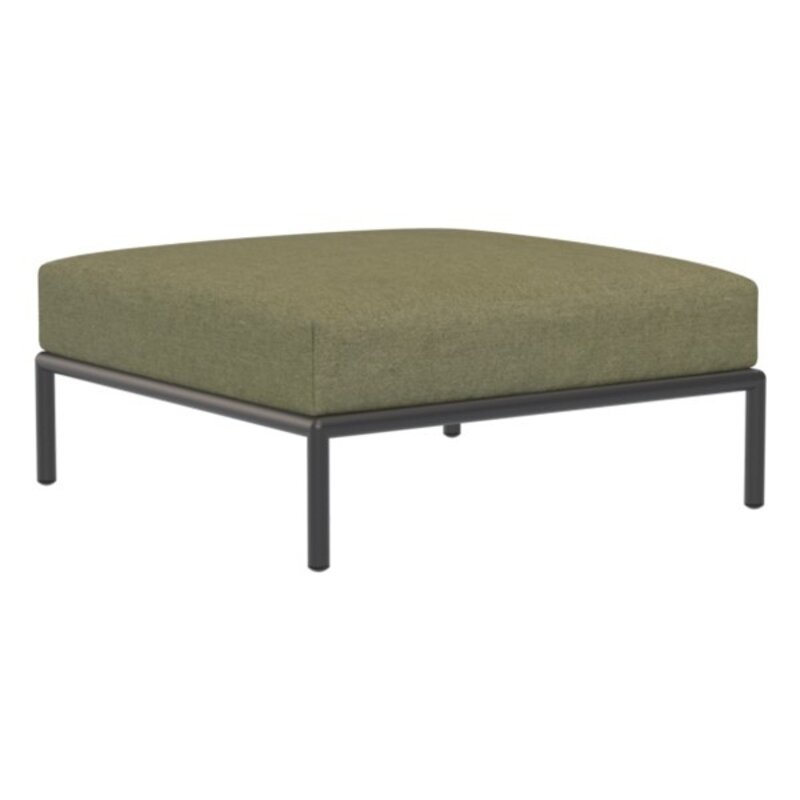 Houe-collectie LEVEL 2 Ottoman Leaf met darkgrey metalen frame