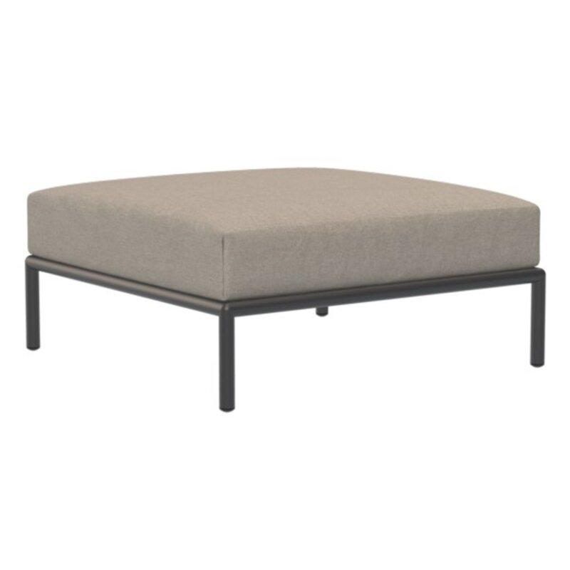 Houe-collectie LEVEL 2 Ottoman Ash met Dark grey metalen frame
