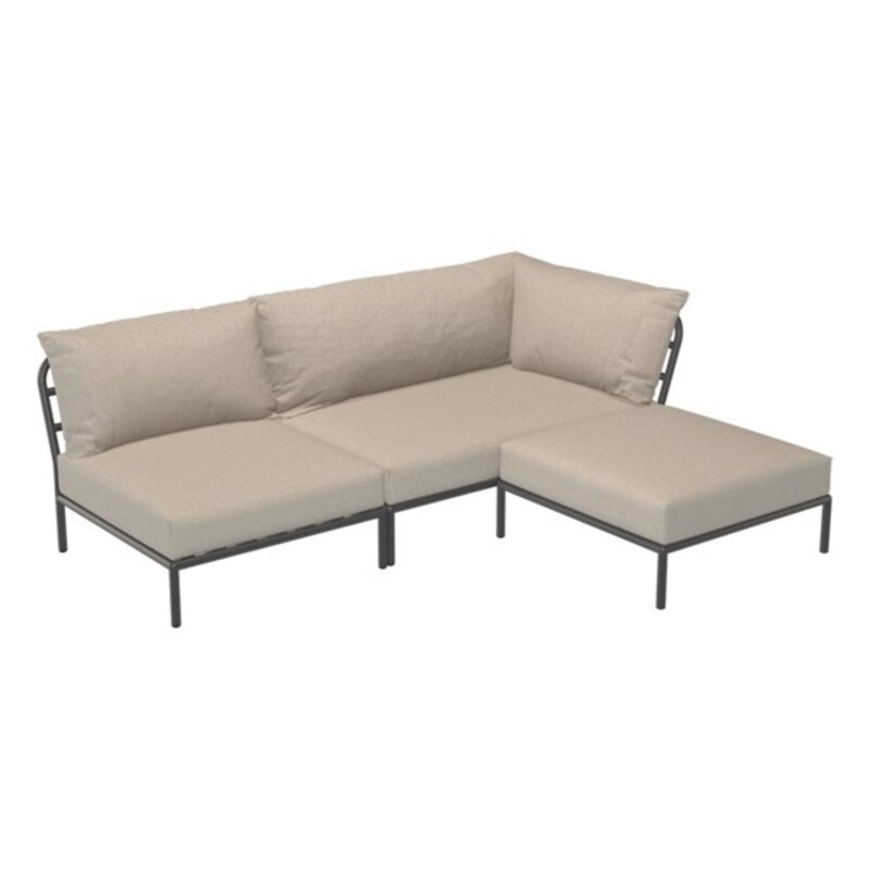 Houe-collectie LEVEL 2 stoel Ash met Dark grey metalen frame