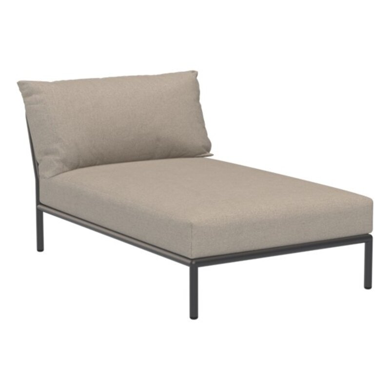 Houe-collectie LEVEL 2 Chaiselong Ash met Dark grey metalen frame