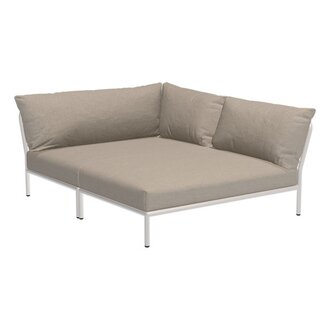Houe LEVEL 2 Cozy hoek rechts Ash met Muted white metalen frame
