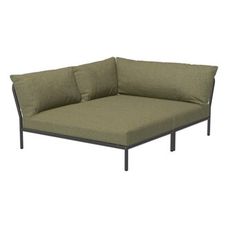 Houe LEVEL 2 Cozy hoek links Leaf met Dark grey metalen frame