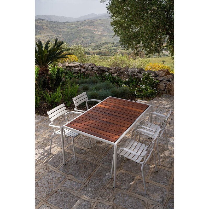 Houe-collectie ALUA tuinstoel met armleuning Muted white