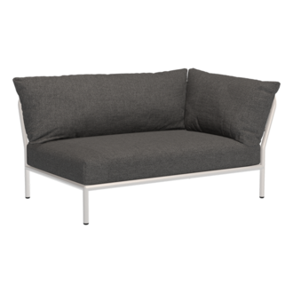 Houe LEVEL 2 hoek rechts Dark grey met metalen frame in Muted white