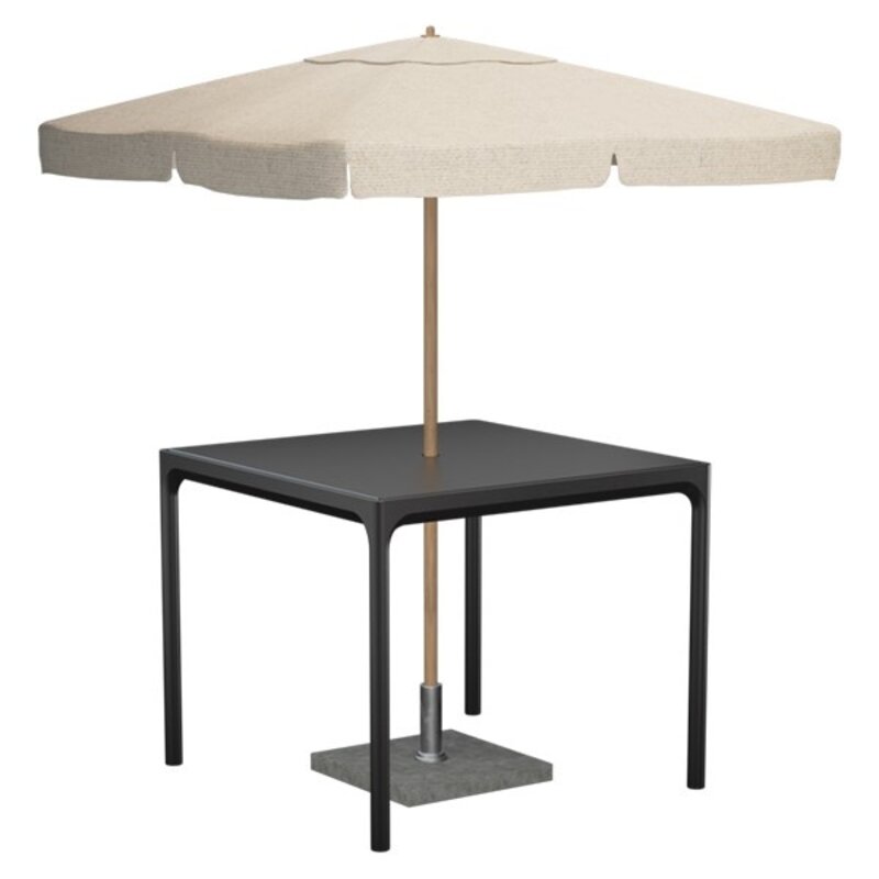 Houe-collectie FOUR Aluminum tafel 90x90 cm Table top: Black. Frame: Black