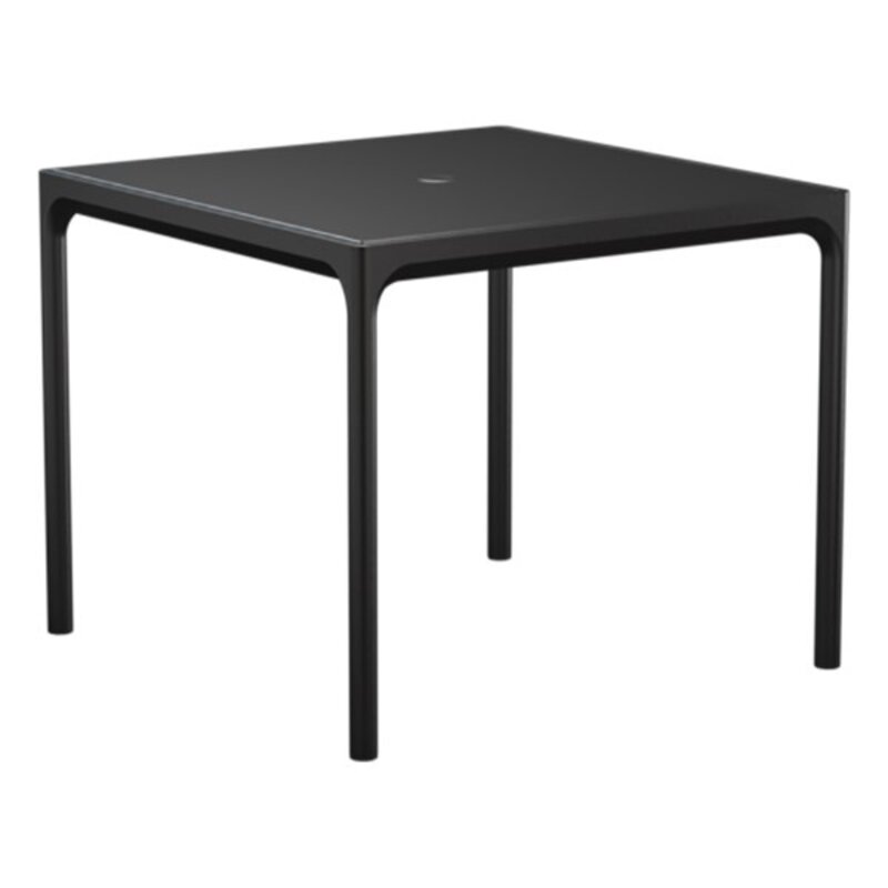 Houe-collectie FOUR Aluminum tafel 90x90 cm Table top: Black. Frame: Black