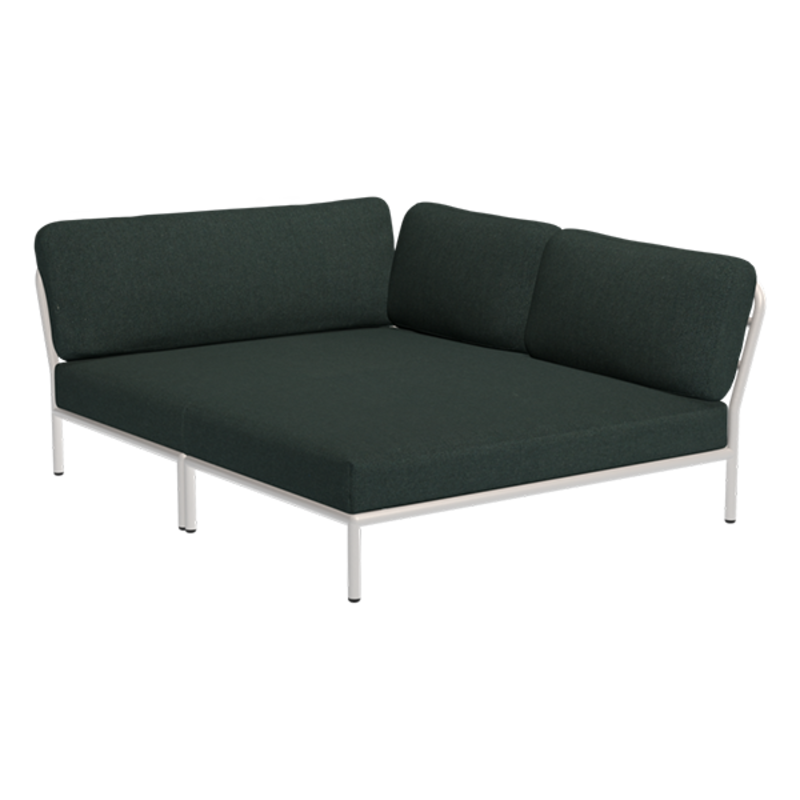 Houe-collectie LEVEL Cozy hoek rechts Alpine met metalen frame in Muted white