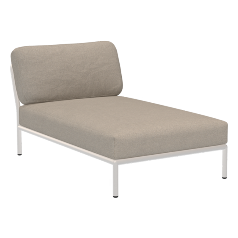 Houe-collectie LEVEL Chaiselong Ash met metalen frame in Muted white