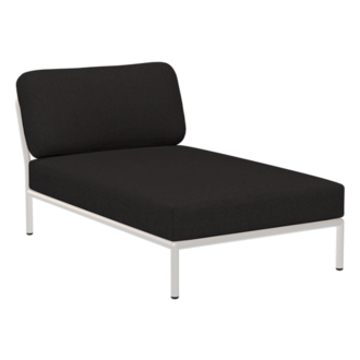 Houe LEVEL Chaiselong Char met metalen frame in Muted white