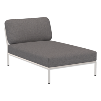 Houe LEVEL Chaiselong Slate met metalen frame in Muted white