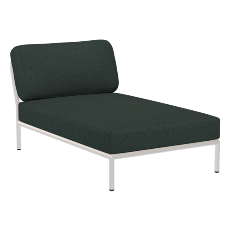 Houe-collectie LEVEL Chaiselong Alpine met metalen frame in Muted white