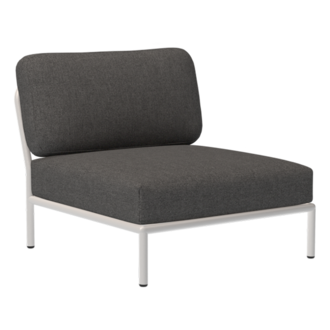 Houe LEVEL Chair Dark grey met metalen frame in Muted white