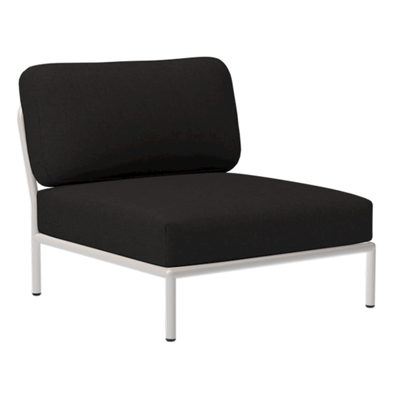 Houe-collectie LEVEL Chair Char met metalen frame in Muted white