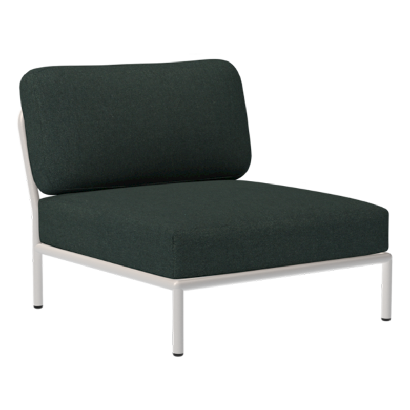 Houe-collectie LEVEL Chair Alpine met metalen frame in Muted white