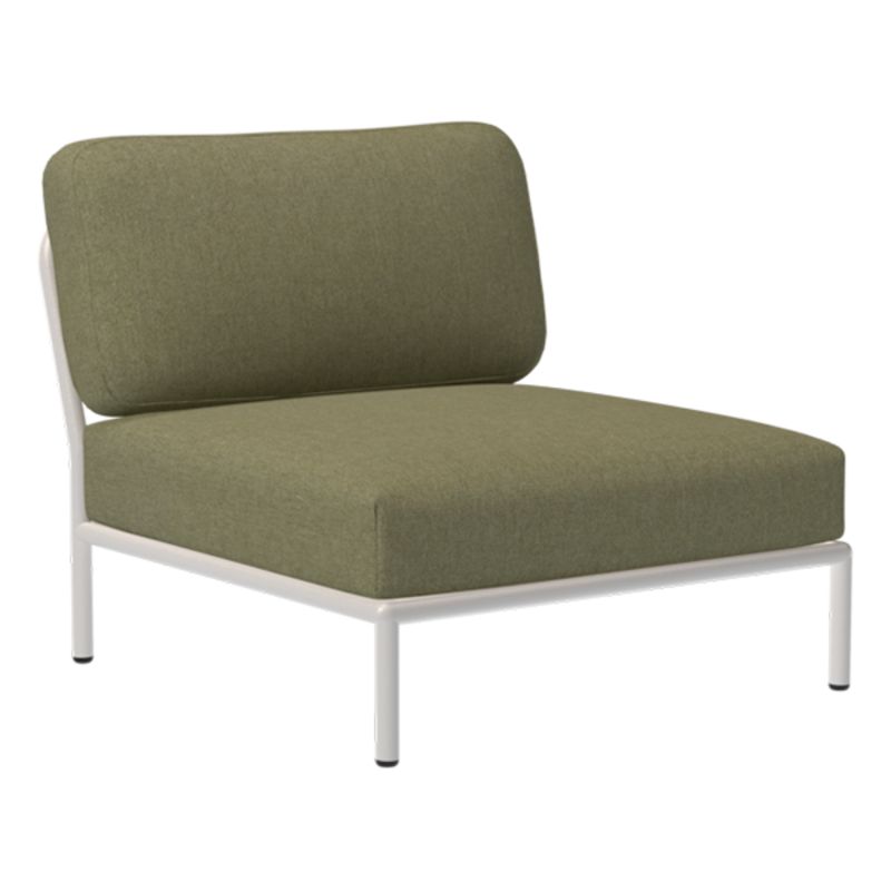 Houe-collectie LEVEL Chair Leaf met metalen frame in Muted white