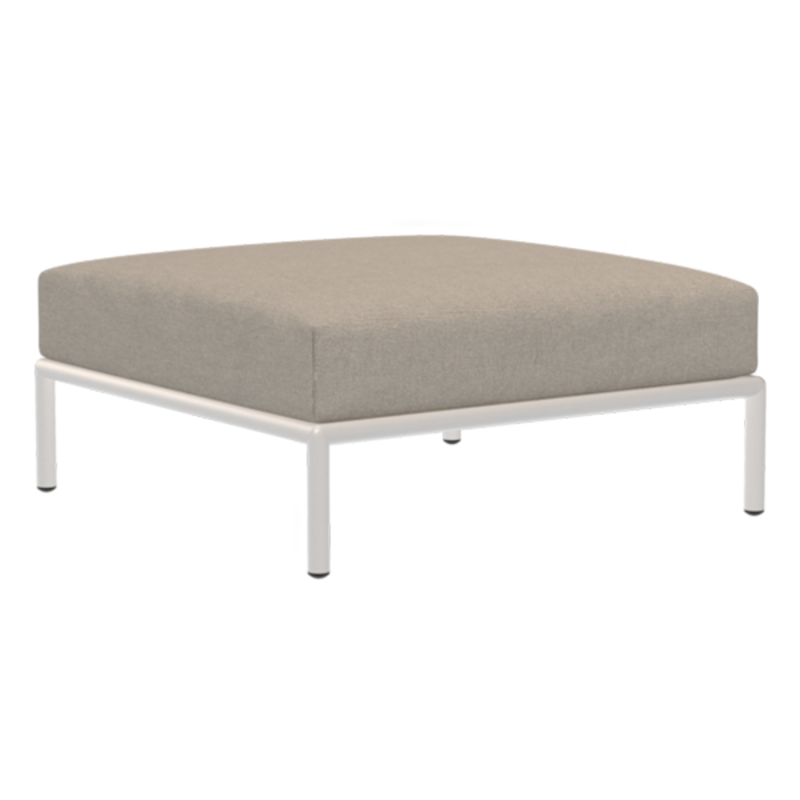 Houe-collectie LEVEL Ottoman Ash met metalen frame in Muted white