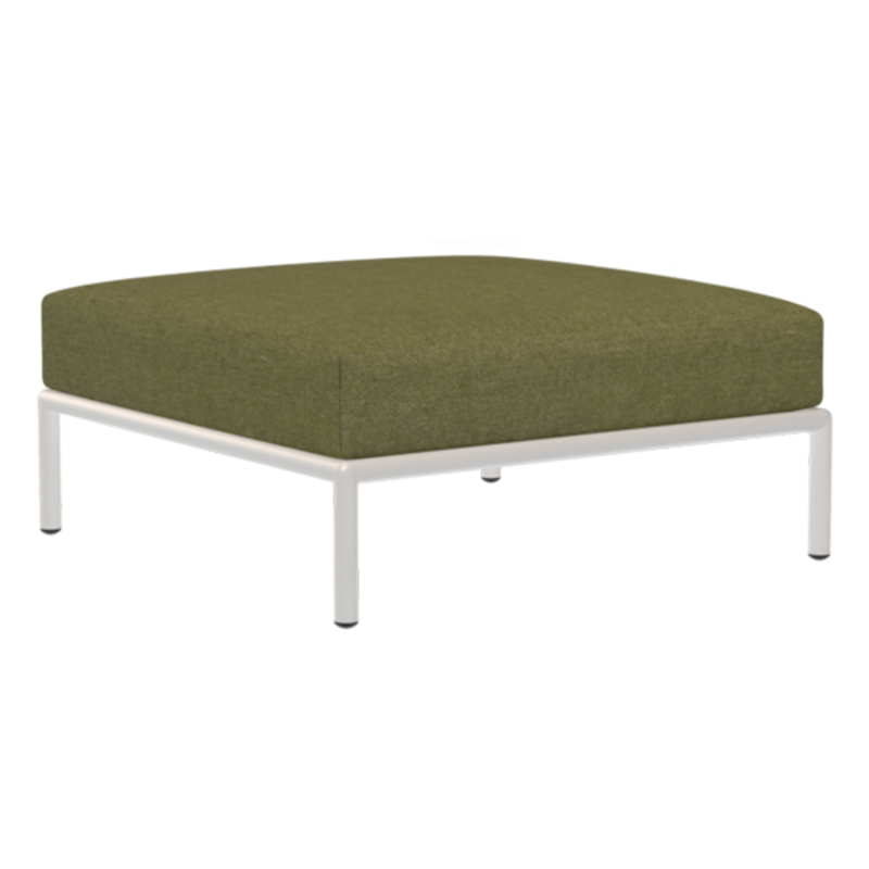 Houe-collectie LEVEL Ottoman Leaf met metalen frame in Muted white