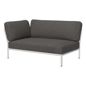 Houe LEVEL hoek links Dark grey met metalen frame in Muted white