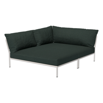Houe LEVEL 2 Cozy hoek links Alpine met Muted white metalen frame