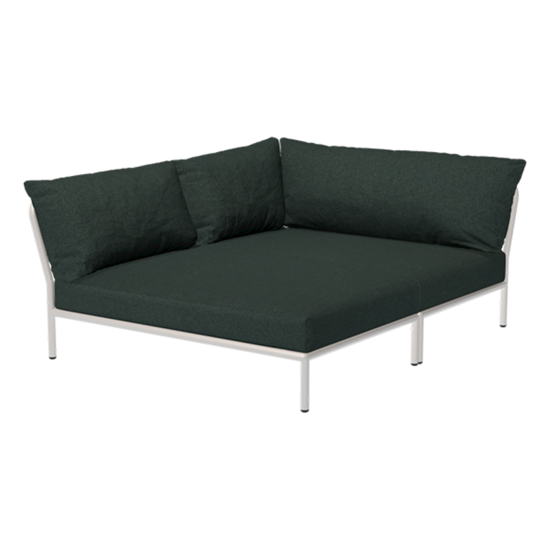 Houe-collectie LEVEL 2 Cozy hoek links Alpine met Muted white metalen frame