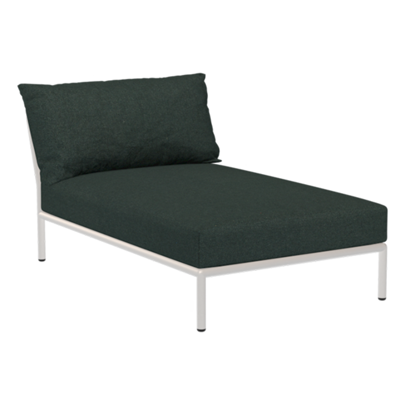 Houe-collectie LEVEL 2 Chaiselong Alpine met Muted white metalen frame
