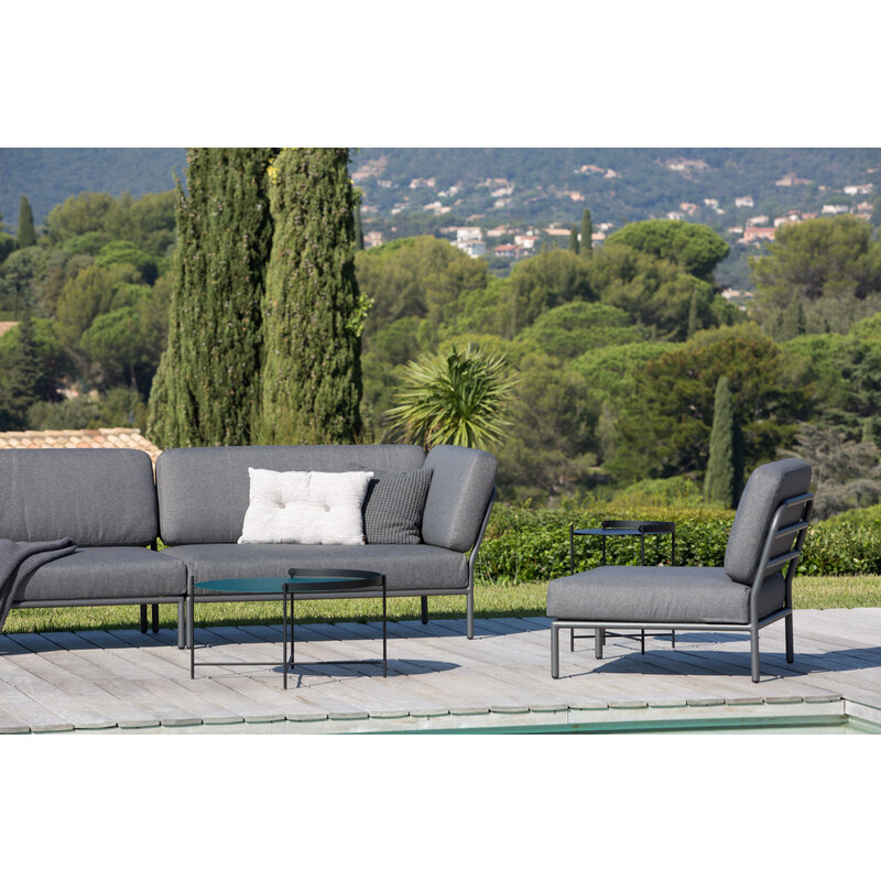 Houe-collectie LEVEL loungebank rechts grijs