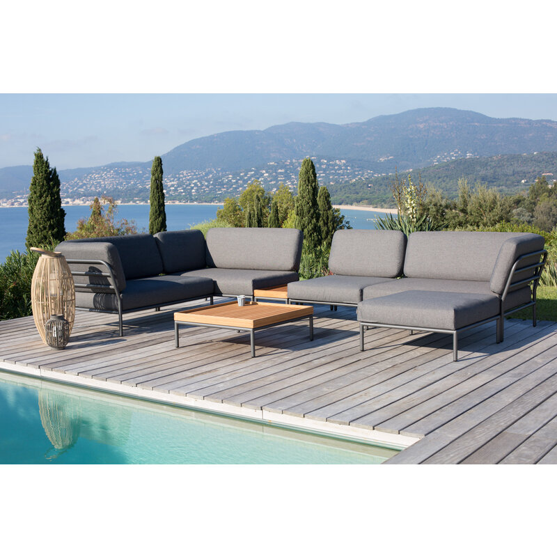 Houe-collectie LEVEL lounge sofa right corner dark grey