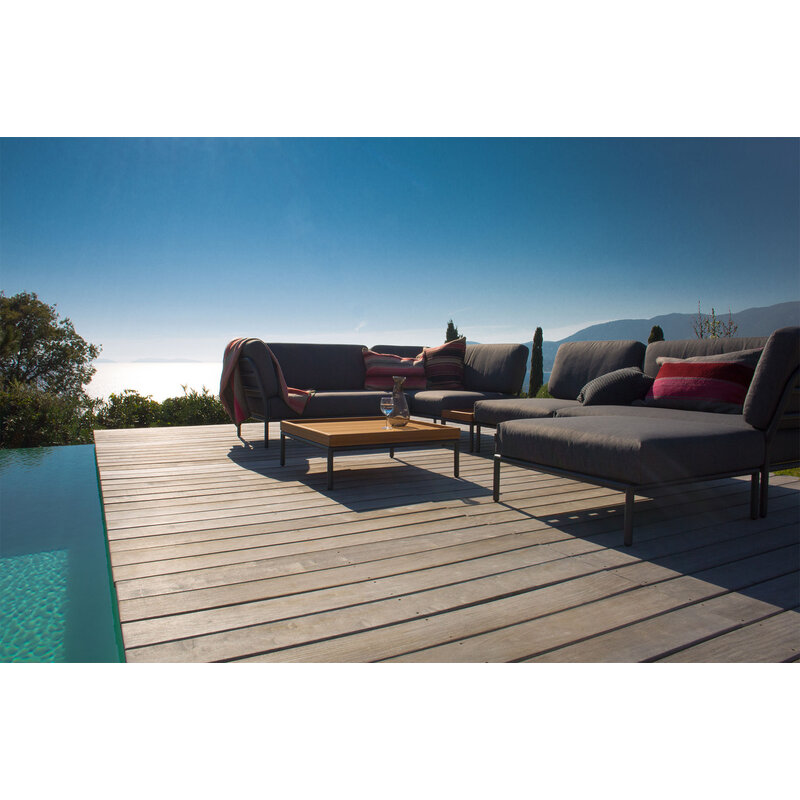 Houe-collectie LEVEL loungebank rechts grijs