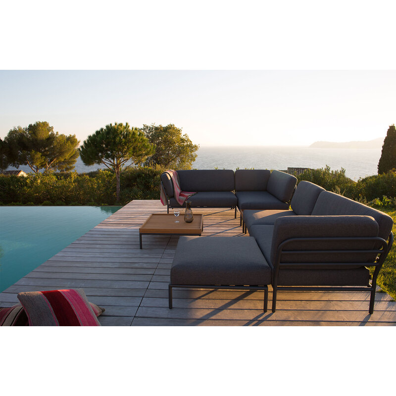 Houe-collectie LEVEL lounge sofa right corner dark grey