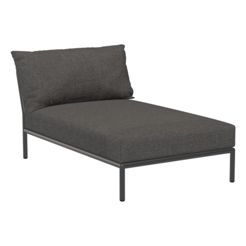 Houe-collectie LEVEL 2 Chaise longue Dark grey