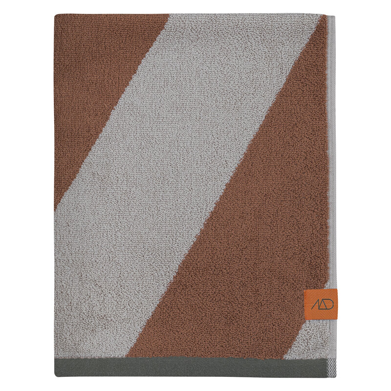 Mette Ditmer-collectie DIAGONAL guest towel, 2-pack Brick