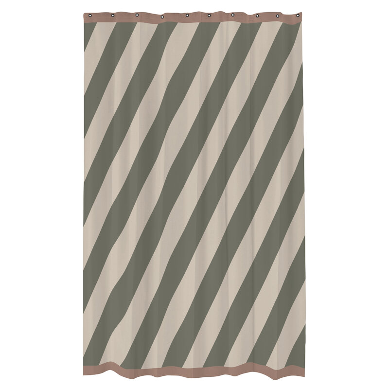 Mette Ditmer-collectie DIAGONAL douchegordijn Dark olive