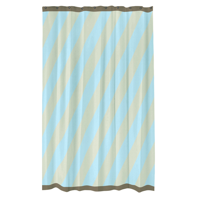 Mette Ditmer-collectie DIAGONAL shower curtain Light blue