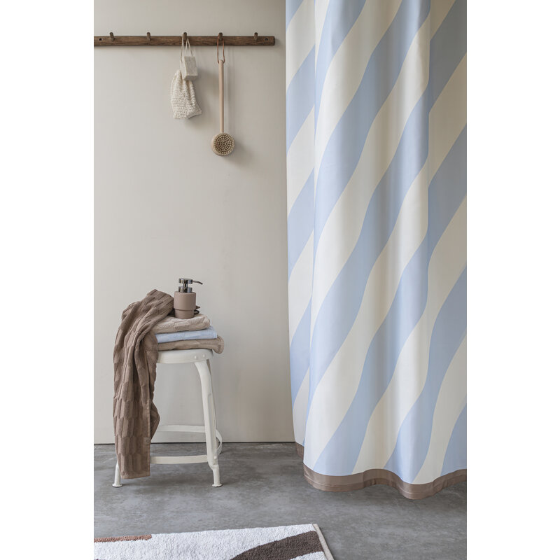 Mette Ditmer-collectie DIAGONAL shower curtain Light blue