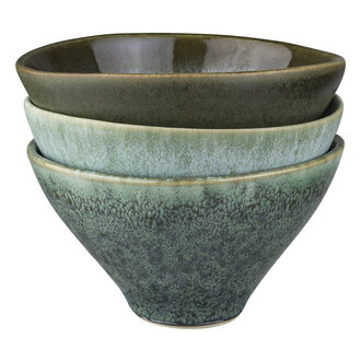 Mette Ditmer ELEMENTS bowl, small, 3-pack  Green tones