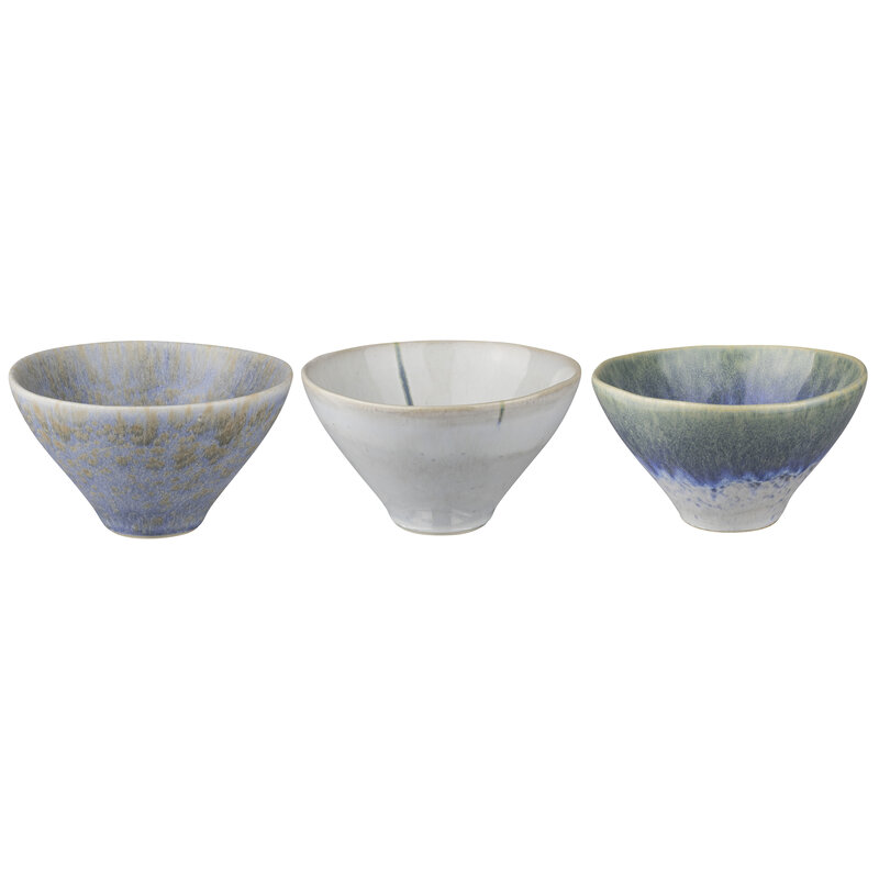 Mette Ditmer-collectie ELEMENTS kom, klein, 3-pak Blauwe tinten