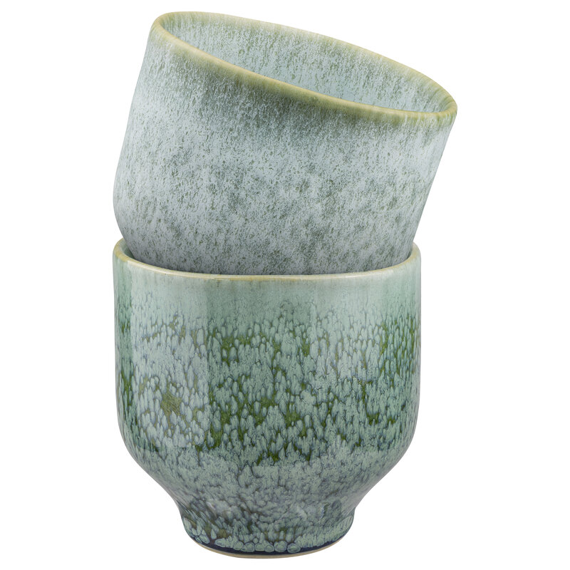 Mette Ditmer-collectie ELEMENTS mok, 2-pak Groene tinten