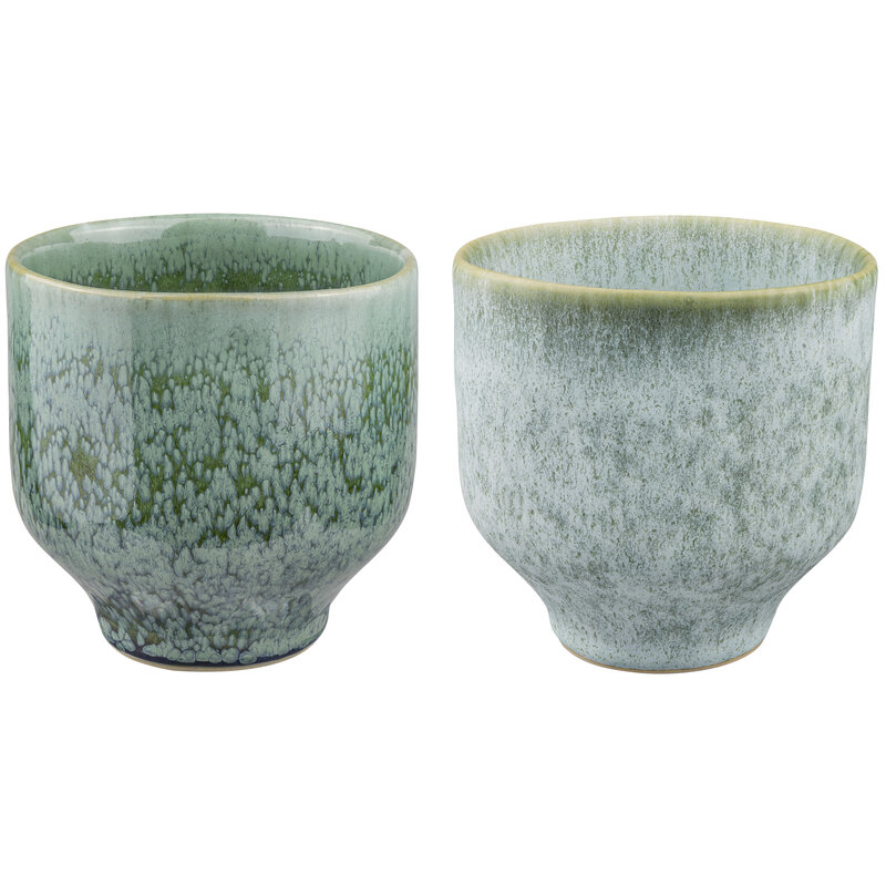 Mette Ditmer-collectie ELEMENTS mok, 2-pak Groene tinten