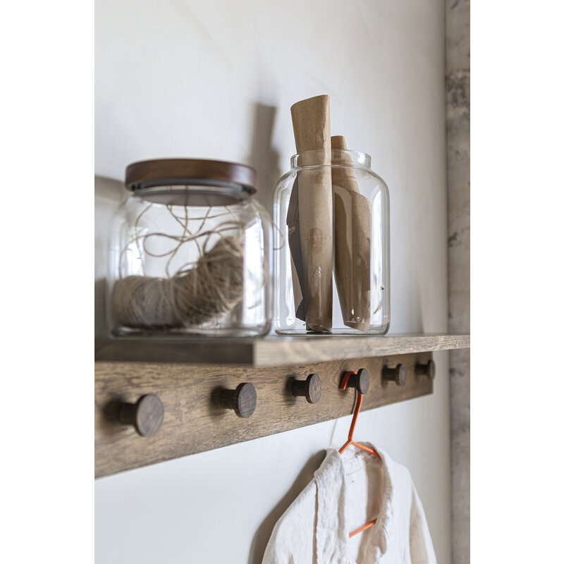 Mette Ditmer-collectie SHOWCASE houten wandrek Donker geolied